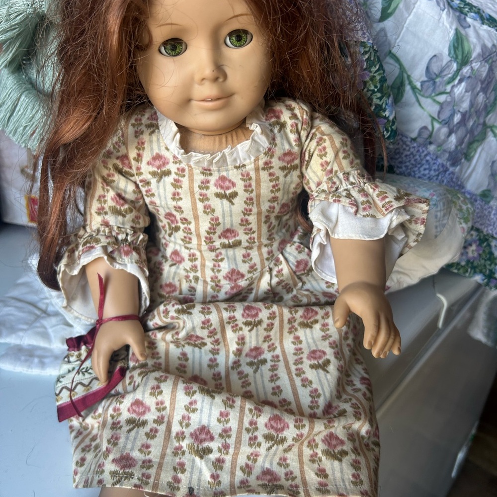 Floral Dress Doll with Red Hair